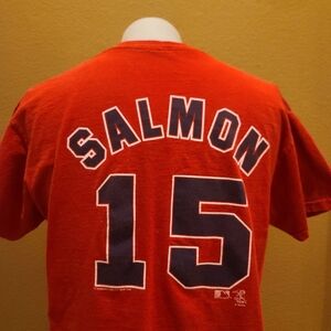 2002 MLB Red Angels Graphic T-Shirt #15 Large